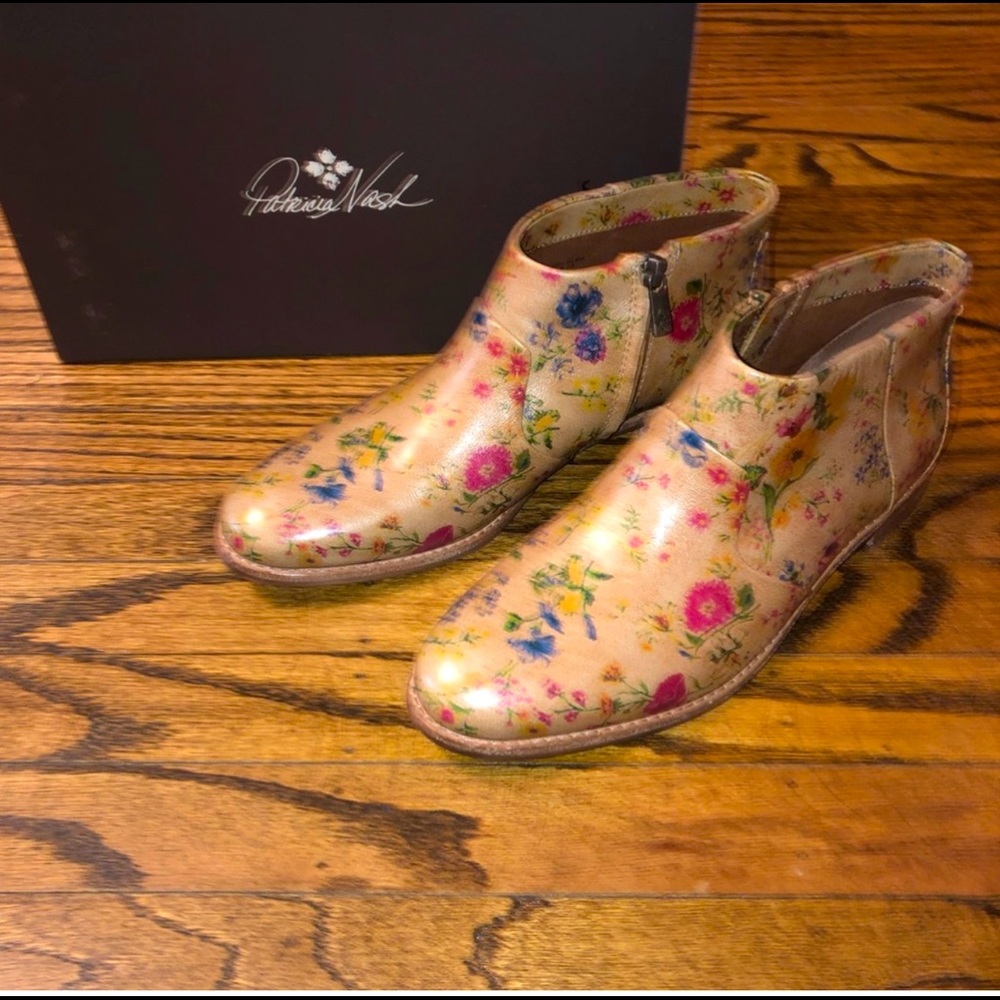 New Patricia Nash Carla Prairie Rose Leather Boots